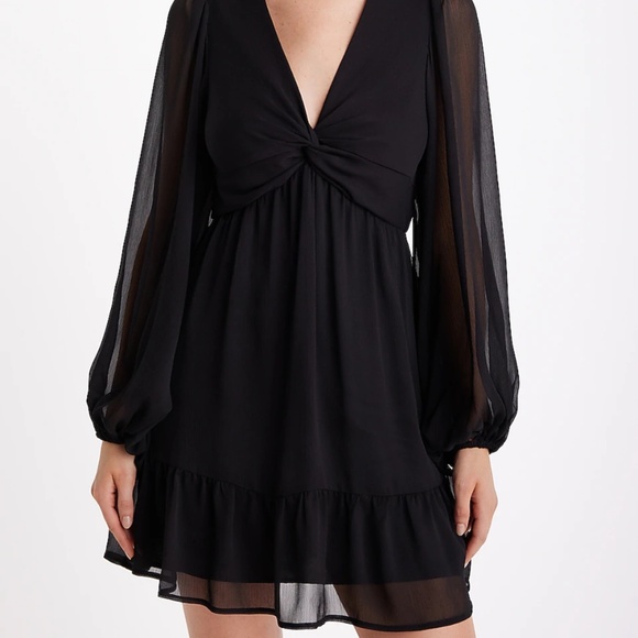 Twist Front Mini Dress - Picture 1 of 3